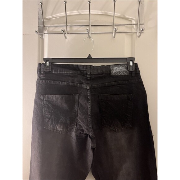 Men's Size 38 X 36 Zubaz Straight Leg Black Jeans Pockets Dark Wash - Picture 10 of 14